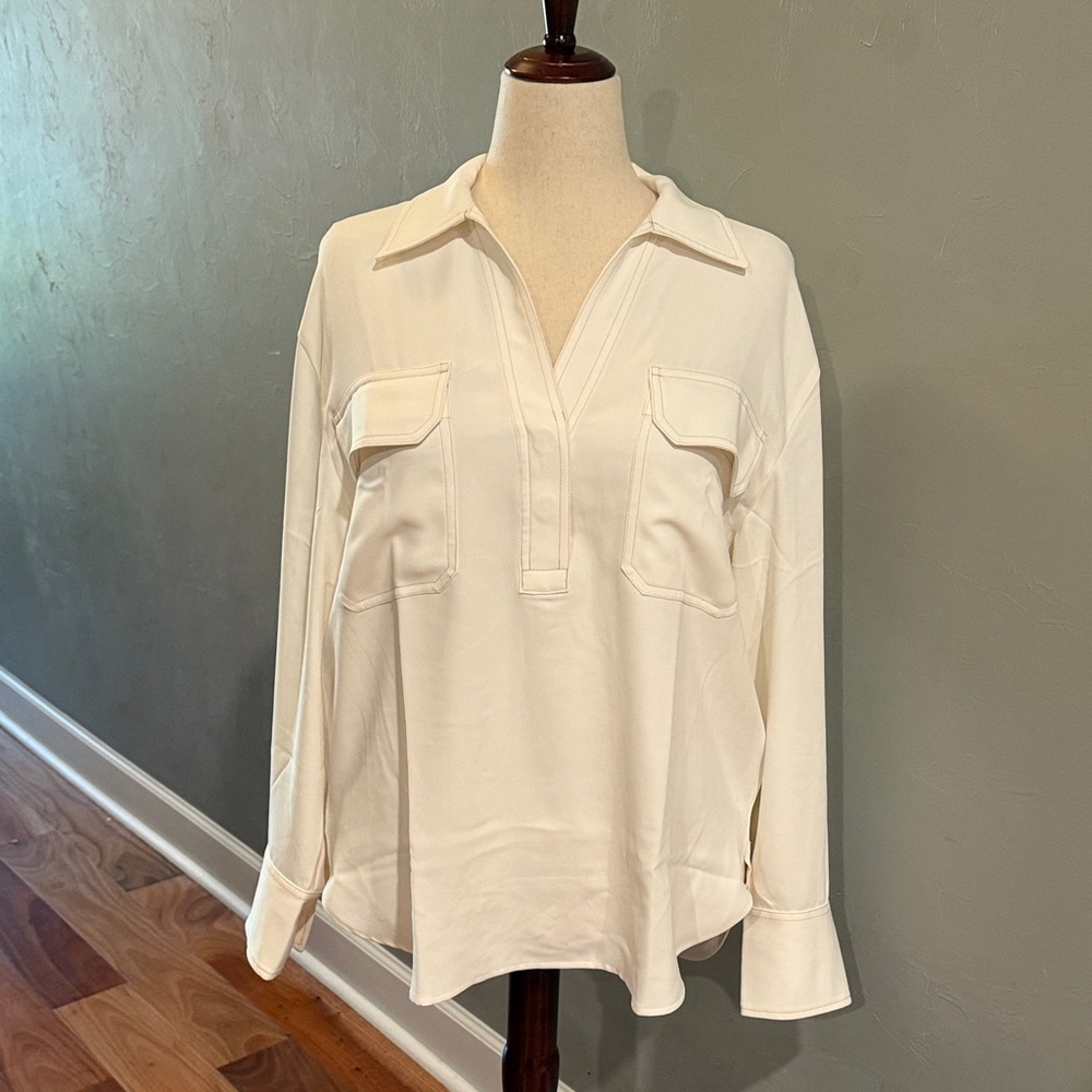 NWT Madewell Cream Button Down Shirt